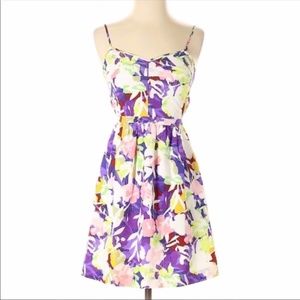 J. Crew green/purple floral dress